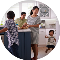 family, children, house, kitchen, home, mortgage, lending